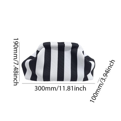 Ladies Crochet Clutch Purses Contrast Color Beach Bags Summer Woven Bags Women's Knitted Dumpling Bag Female Chic Colorblock Bag