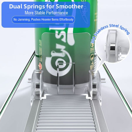 1-5pcs Automatic Beverage Pusher Supermarket Freezer Home Refrigerator Self-Sliding Track Organizer Cans Bottles Cola Drinks