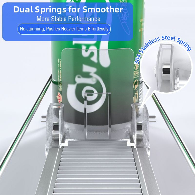 1-5pcs Automatic Beverage Pusher Supermarket Freezer Home Refrigerator Self-Sliding Track Organizer Cans Bottles Cola Drinks
