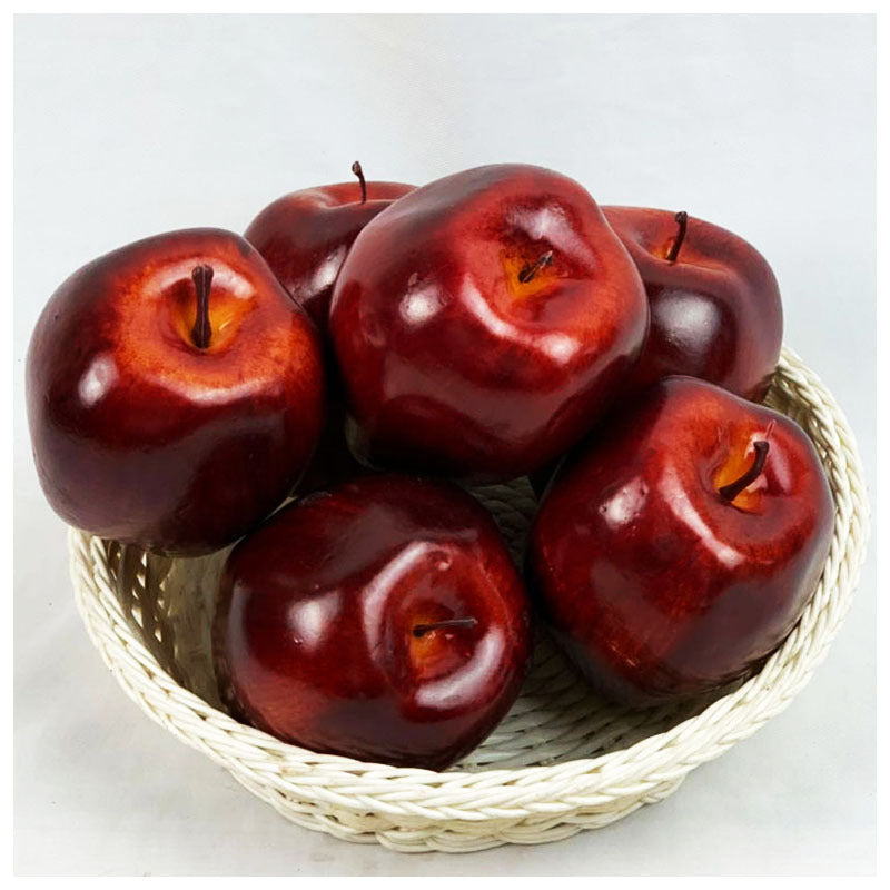 5PCS 8x9.5cm Artificial Fruit Fake Apple Food Photography Props Christmas Halloween Party Home Decoration Fake Fruits Ornaments