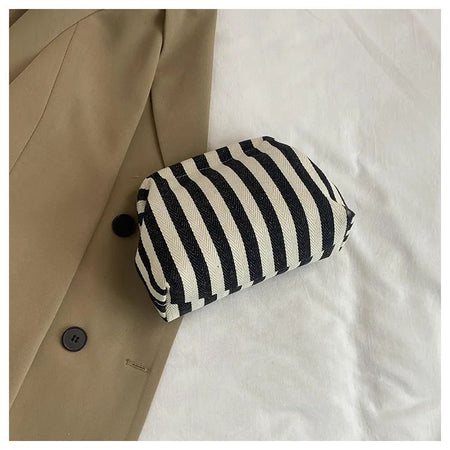 Casual Colorblock Bag Ladies Ruched Cloud Purse Summer Woven Crochet Purses for Women Beach Clutch Handbags 2025 Dumpling Hobo
