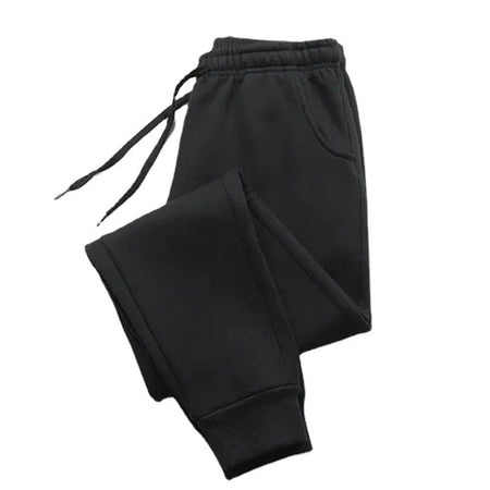 Men's casual pants, autumn and winter wool sports pants, men's running and jogging pants, fashionable solid color pants