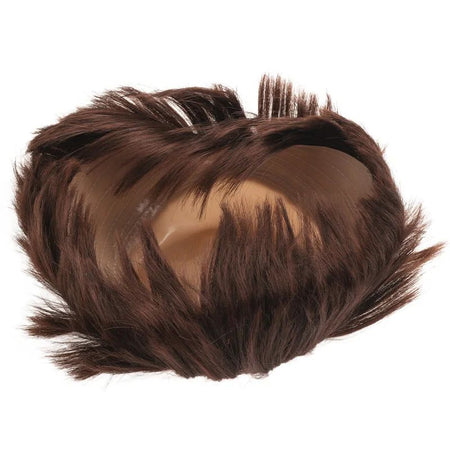 Fun Bald Cosplay Synthetic Hair Monk Wig, Novel Brown, Suitable For Halloween And Christmas-Themed Parties, 6-Inch Bald Wig