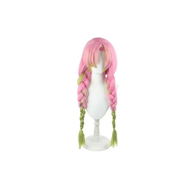 Anime Kanroji Mitsuri Cosplay Costume Kimono Haori Dress Wig Clothes Halloween Costume for Adult Children