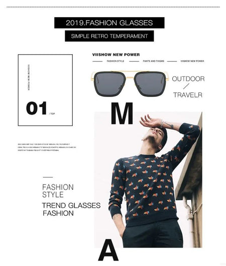 High Quality Iron Man Tony Stark Fishing Sunglasses Square Outdoor Sport Fishing Glasses Men Spider Eyewear Sports Sun Glasses
