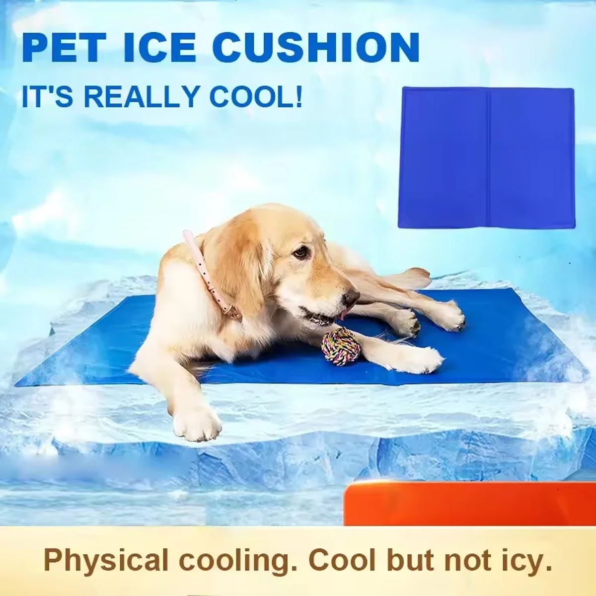 1pc-New Pet Ice Cushion Dogs Cats Summer Cooler Sleeping Pad Wear-resistant Cooling Heat Relief Cooling Sponge Gel Pet Supplies