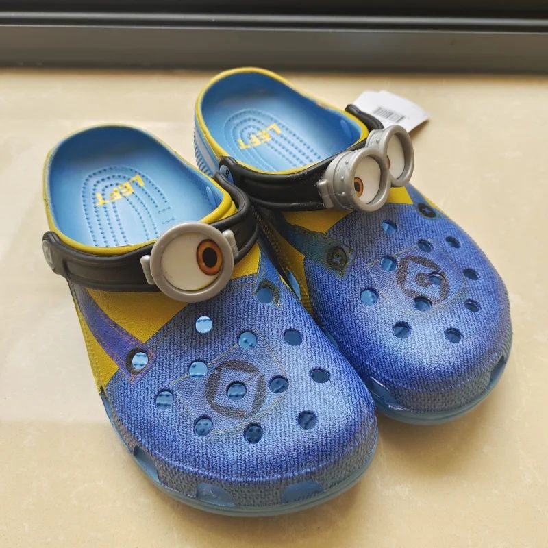 Disney Mcqueens Pixar Cartoon Solid Waterproof Slippers Hole Sandals Outdoor Sand Sandals Casual Breathable EVA Adult Shoes Gift