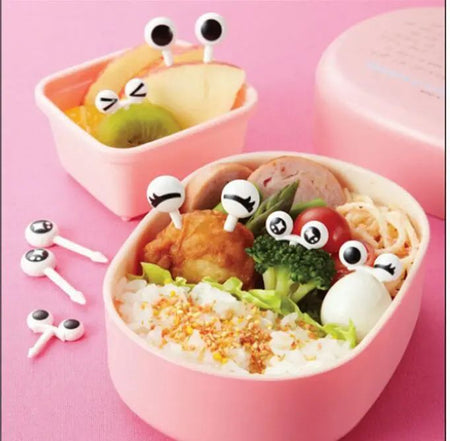10/30/50Pcs Mini Skewers Cute Cartoon Eyes Kawai Lunch Bento Box Food Fruit Picks Fork Sticks Buffet Sandwich Toppers Decor fork