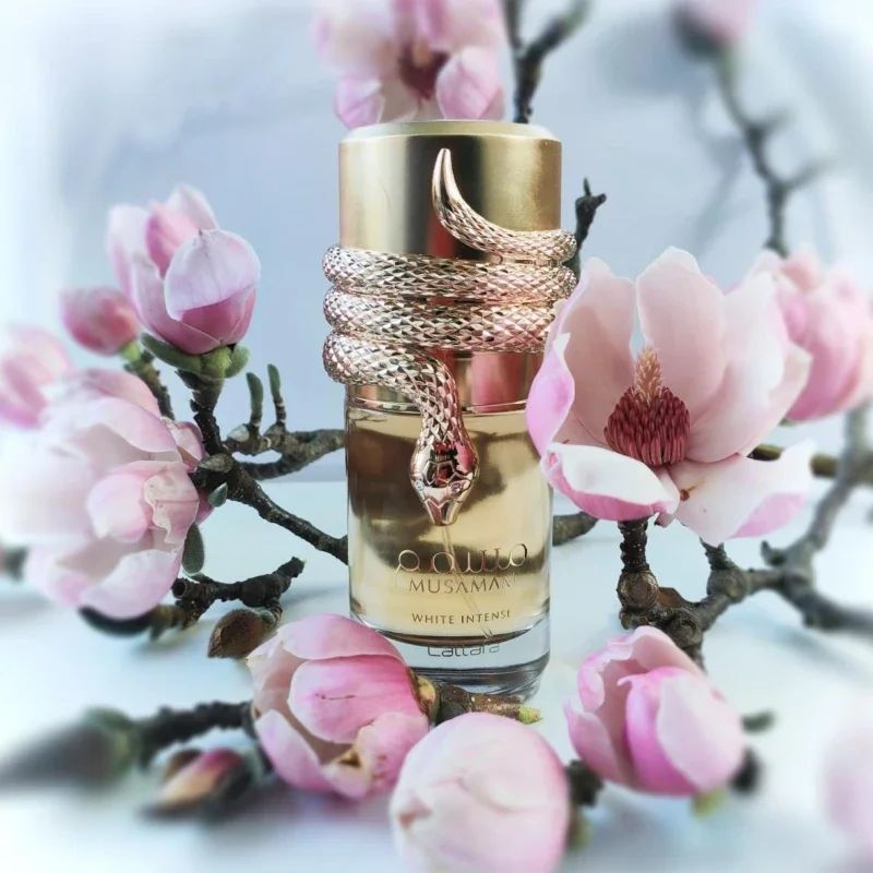 100ml Luxury Arabian Perfume Duo Unisex White & Gold Scents with Rich Oud Amberwood Coconut & Oriental Floral Notes Gifts