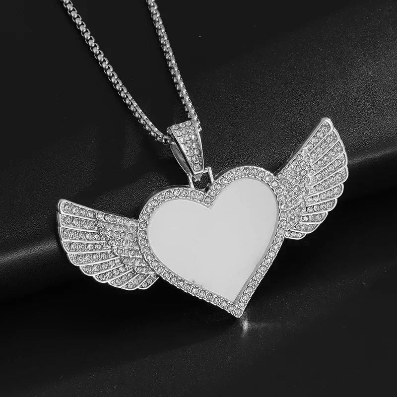 Bling Iced Out Pistol Pendant Submachine Gun Necklace Men Personality Hip Hop Rock Punk Cool Street Party Jewelry Gift
