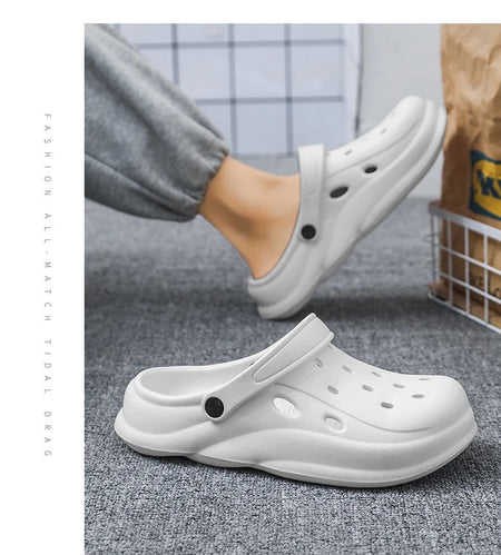 Mens Summer Beach Sandals Unisex Casual Garden Clogs Outdoor Wide Toe Cross Sandals for Ladies Non Slip House Shower Slippers