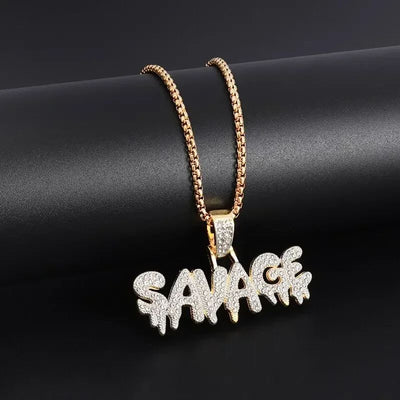 Bling Iced Out Pistol Pendant Submachine Gun Necklace Men Personality Hip Hop Rock Punk Cool Street Party Jewelry Gift