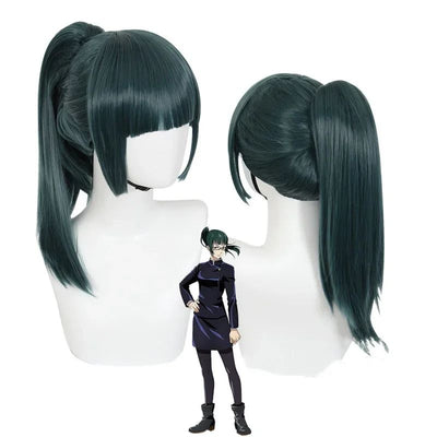 Jujutsu Kaisen Maki Zenin Cosplay Costume Maki Zenin Glasses Wig Top Skirts Full Set Maki Halloween  Party Uniform for Women Men