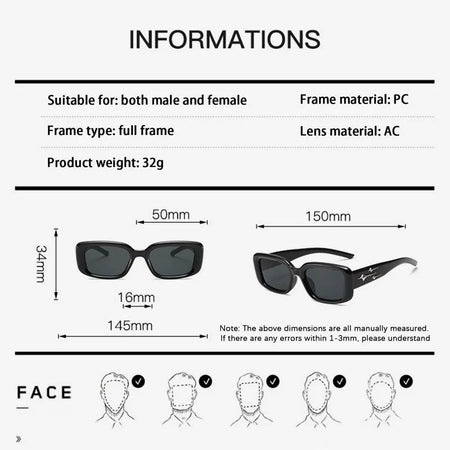New Retro Y2K Style Small Square Sunglasses Women Cat Eye Sunglasses Fashion Colorful Mirror Goggles Men Punk Sports Sun Glasses