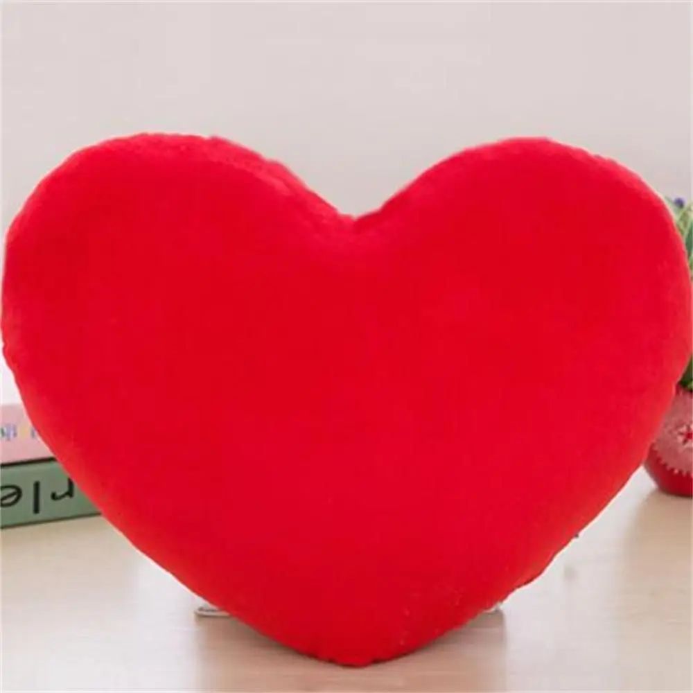 15//20cm Pink Soft Pillow Red Heart Shape Pillow Plush Pillow Valentines Day Throw Pillow Cotton Cushion Home Decor Lover Gift