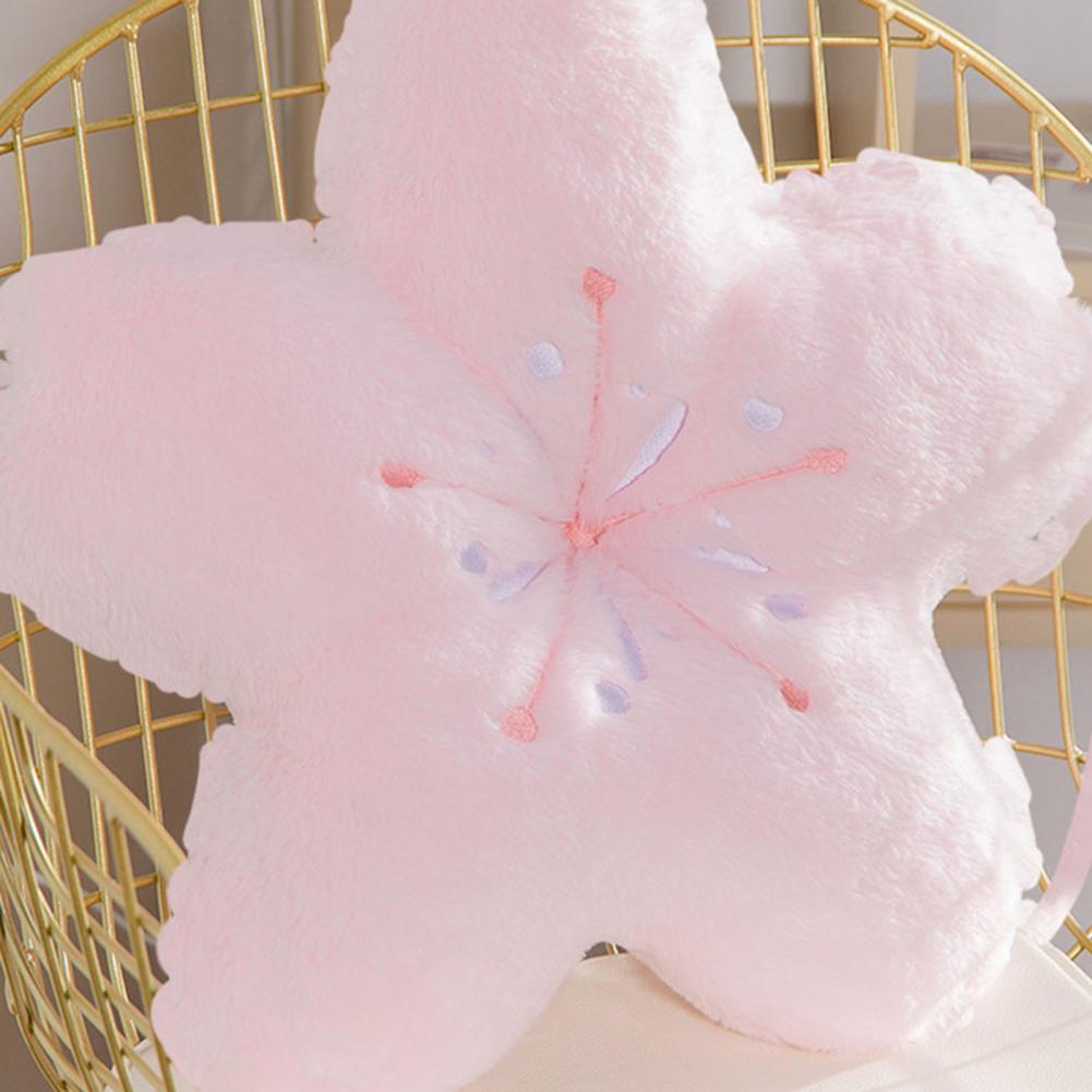 Cherry Blossom Throw Pillow Kawaii Sakura Flower Plush Pillow Bedroom Living Room Decor Bay Window Floor Seat Cushion Tatami