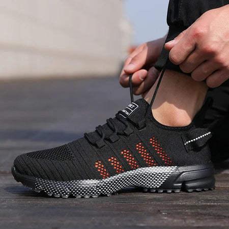 Men Casual Sneakers Mesh Lightweight Breathable Soft Soled Running Shoes Slip-on Male Flats Loafers Shoe Trainers Zapatos Hombre