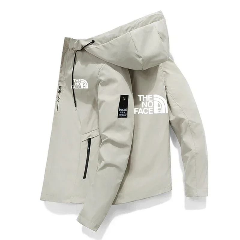 2025 Spring and Autumn men's outdoor sports coat top Windproof zipper jacket Casual quality hooded baseball jacket