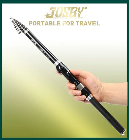 Ultra Durable Telescopic Rock Fishing Rod Spinning Carbon Fiber Pesca Carp Feeder Pole 1.5-3.0M Portable Travel Mini Fish Tackle