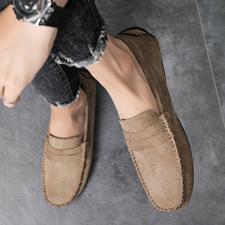 Fashion Suede Men Casual Shoes Breathable Comfort Slip-on Mens Driving Shoes Luxury Brand Men Loafers Mens Lazy Shoes Moccasins