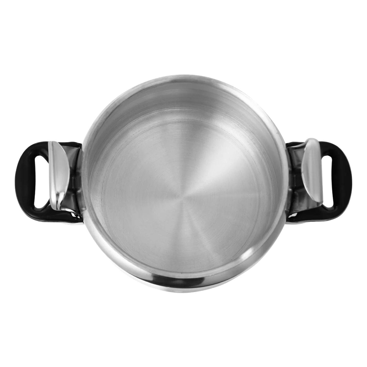 Aluminum Pressure Cooker Induction Compatible Cookware with Spring Valve Safeguard Devices 3L/3.17Qt Capacity For Electric, Gas