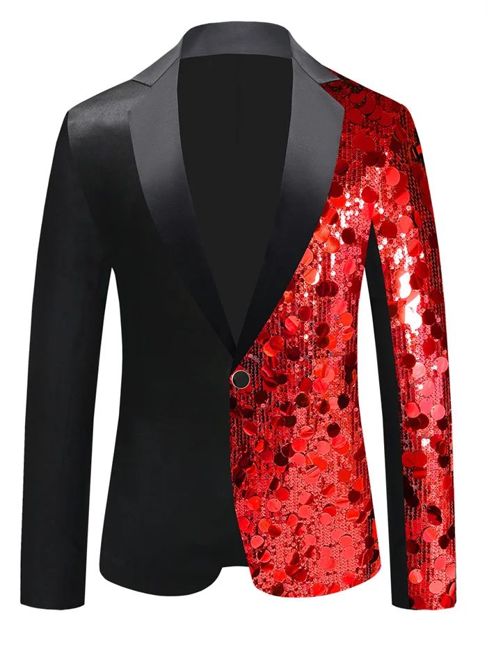 New Men Luxury Sequin Suit Jacket Silver / Gold Fashion Singer Bar KTV Dance Party Stage Performance Dress Blazers Coats