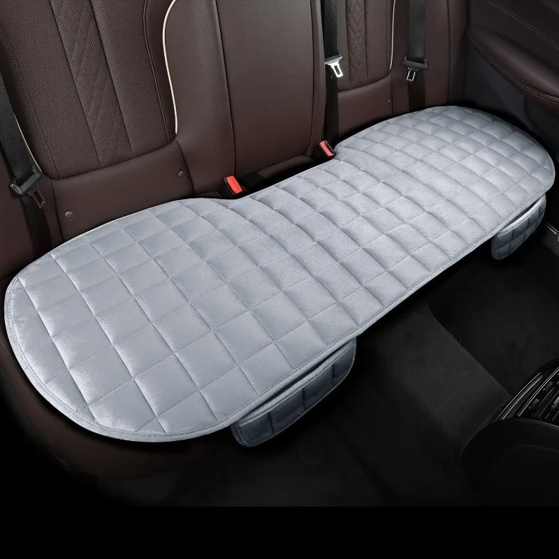 Car Seat Cover Front Rear Flocking Cloth Cushion Non Slide Winter Auto Protector Mat Pad Keep Warm Universal Fit Truck Suv Van
