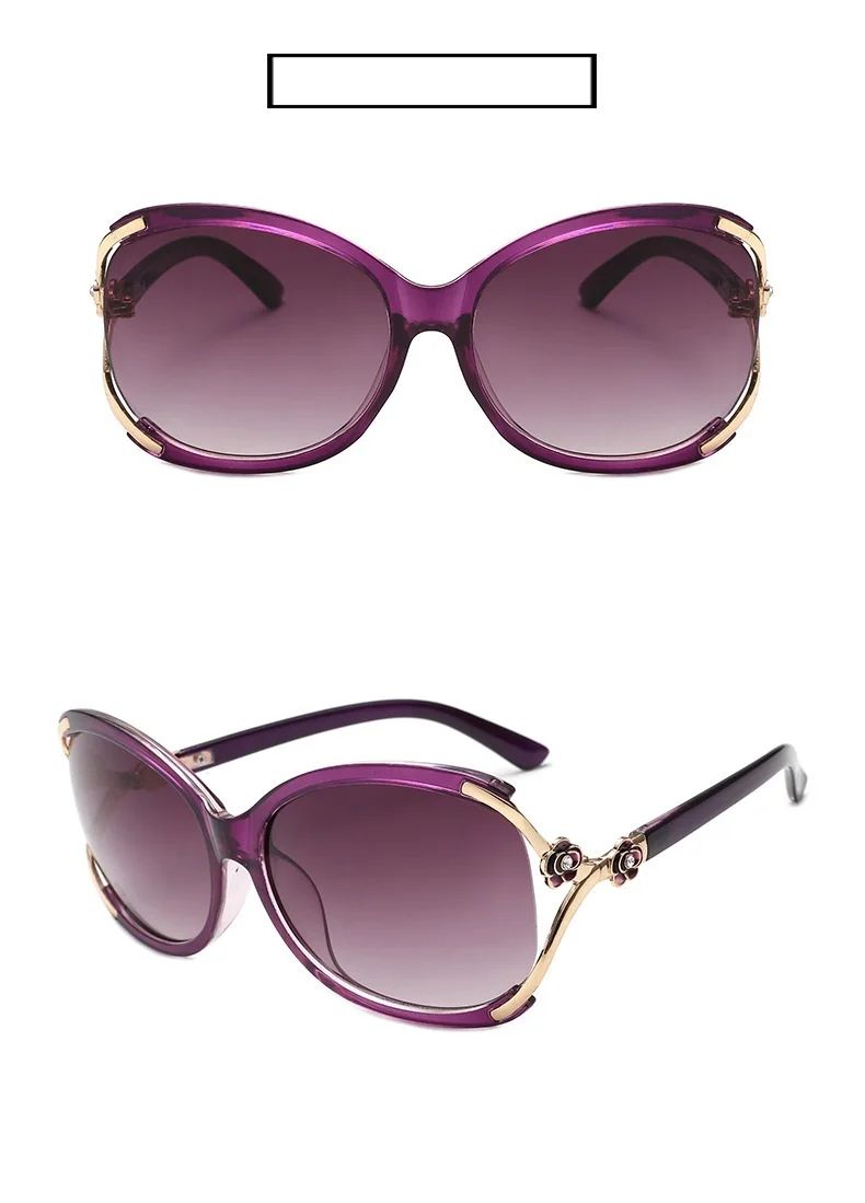 New Classic Vintage Driving Sunglasses for Women Luxurious Fashionable Camellia Hollow-out Women’s Sun Glasses UV400 Protection