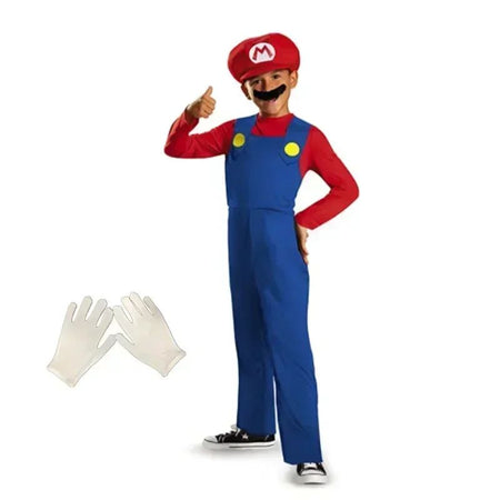 2025 Halloween Kinder Anime Game Kostuum Kids Muts Baard Jumpsuit Halloween Kids Cosplay Kostuum Jongens Girls Game Party