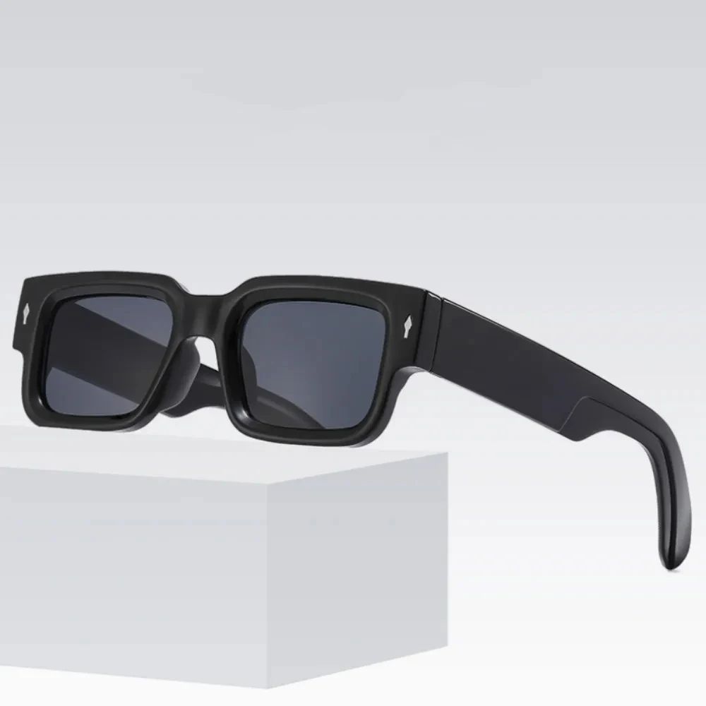 Retro Men Square Sunglasses For Women Vintage Luxury Rivet Designer Sun Glasses Fashion Arrow Shades UV400 Eyeglasses