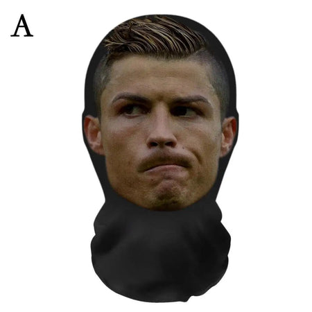 Fashion Mask for 2026 Halloween Cosplay Headwear Hip Hop Hood Hat Headgear 3D Celebrity Face Mask Elastic Mesh