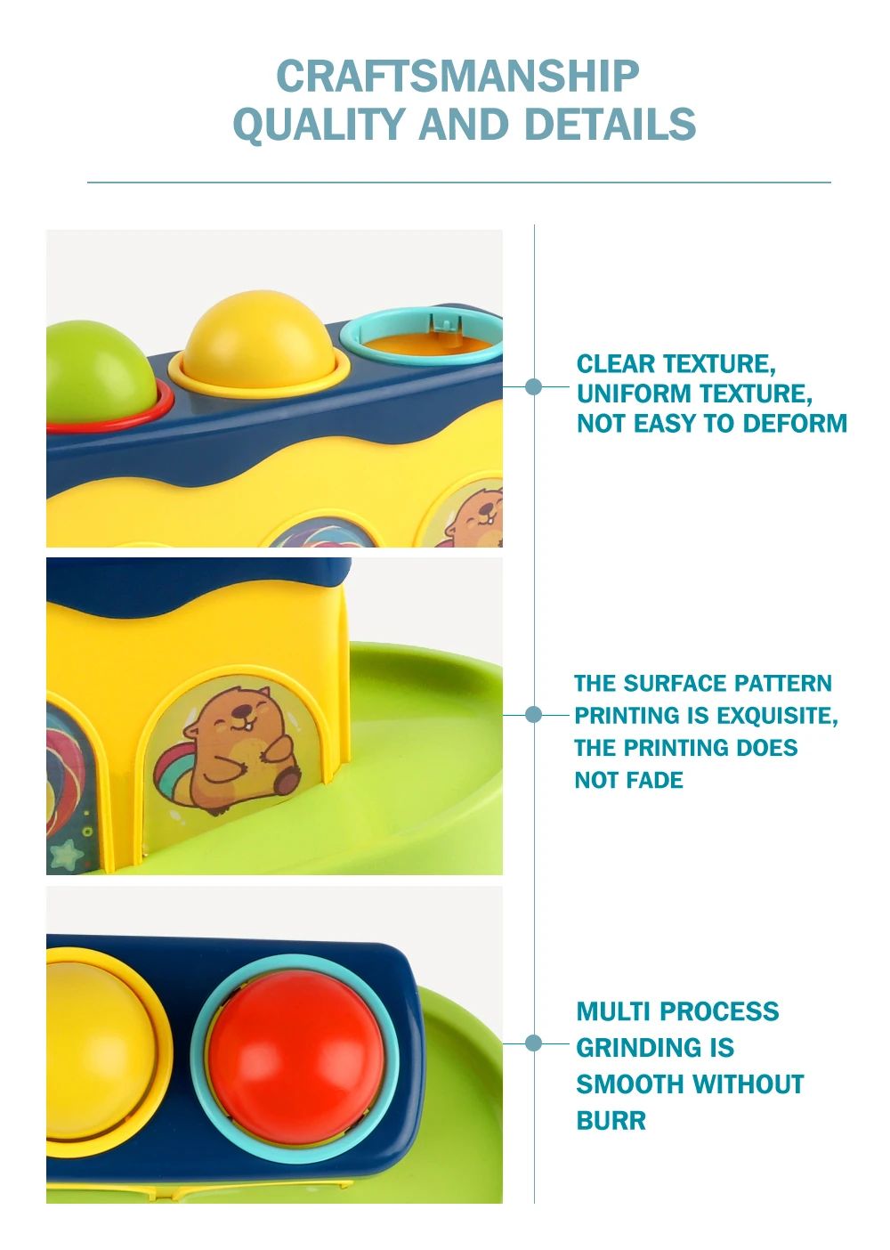Engaging Pop-Up Hammer Toy for Babies Educational Stacking Balls Game Toys Gifts for Children's Preschool Fun for Boys Girls