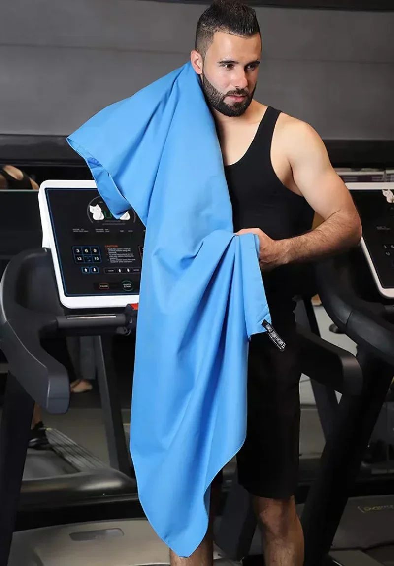 Quick-Drying Sports Towel 40x80CM Blue Grey Green Gym Fitness Camping Running Beach Washcloth Towels With Storage Bag