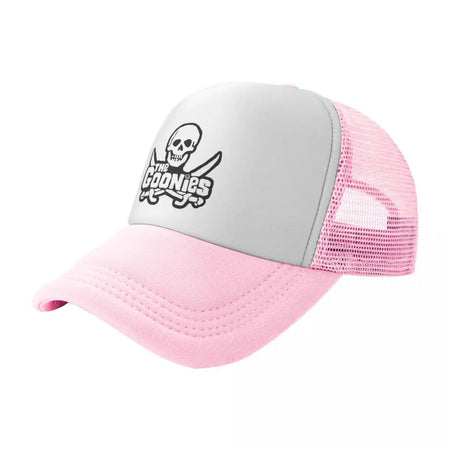 The Goonies Mesh Baseball Caps Fashion Sun Caps Skull and Cross Bones Hat Breathable Snapback Sun Hats Wholesale New Trucker Cap