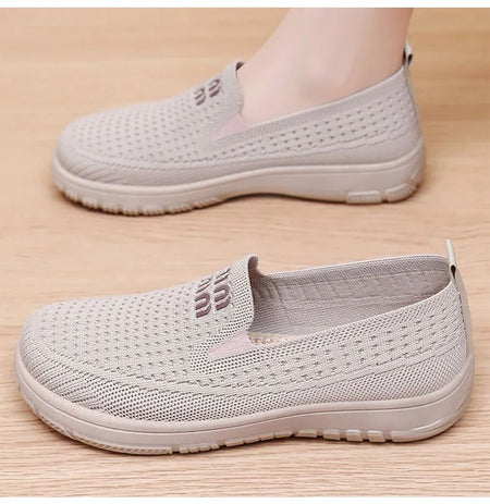 Women's Shoes Summer 2025 Breathable Single Shoes with Soft Sole Thick Sole Casual Cloth for Women Free Shippiing Shoes