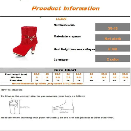 Super High Heels Platform Shoes Women High Heels Women Pumps Shoes Pointed Toe Suede Ankle Boots for Women Thick Heels Boots NEW