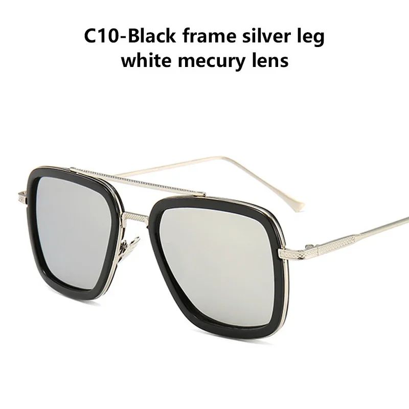 High Quality Iron Man Tony Stark Fishing Sunglasses Square Outdoor Sport Fishing Glasses Men Spider Eyewear Sports Sun Glasses