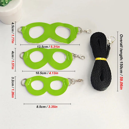 4 Pcs /set Sugar Quoll Harness + Leash Set Escape-Proof Adjustable Collar for Pet Small Animals Hamsters Sugar Gliders Squirrels
