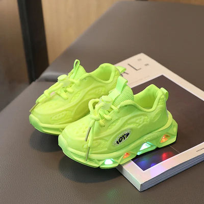 Baby Shoes2025 Spring Autumn New Boys and Girls Light Up Clunky Sneaker Small and Medium-sized Children's Soft Soled Baby Shoes