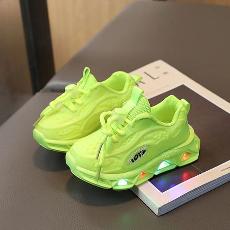 Baby Shoes2025 Spring Autumn New Boys and Girls Light Up Clunky Sneaker Small and Medium-sized Children's Soft Soled Baby Shoes