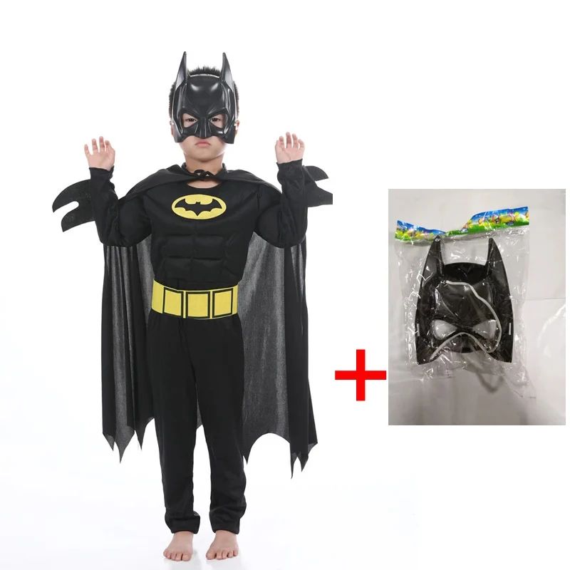 Halloween Children Boys Bat Cosplay Costume Batboy Fancy Black Superhero Cosplay Kids Costume Outfits Comic Masquerade Evening