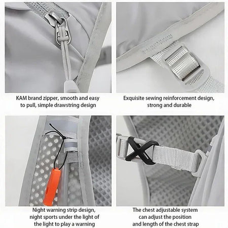 Cycling Running Hydrating Vest Ultralight Breathable Hydrating Backpack Bicycle Water Bag Outdoor Hiking Marathon Sports Vest