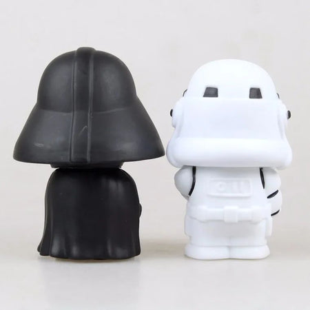 10cm Cute Style Star War Darth Vader & STORM TROOPER Kawaii Movie Action Figure Model Toys Black White Soldier Model For Childre