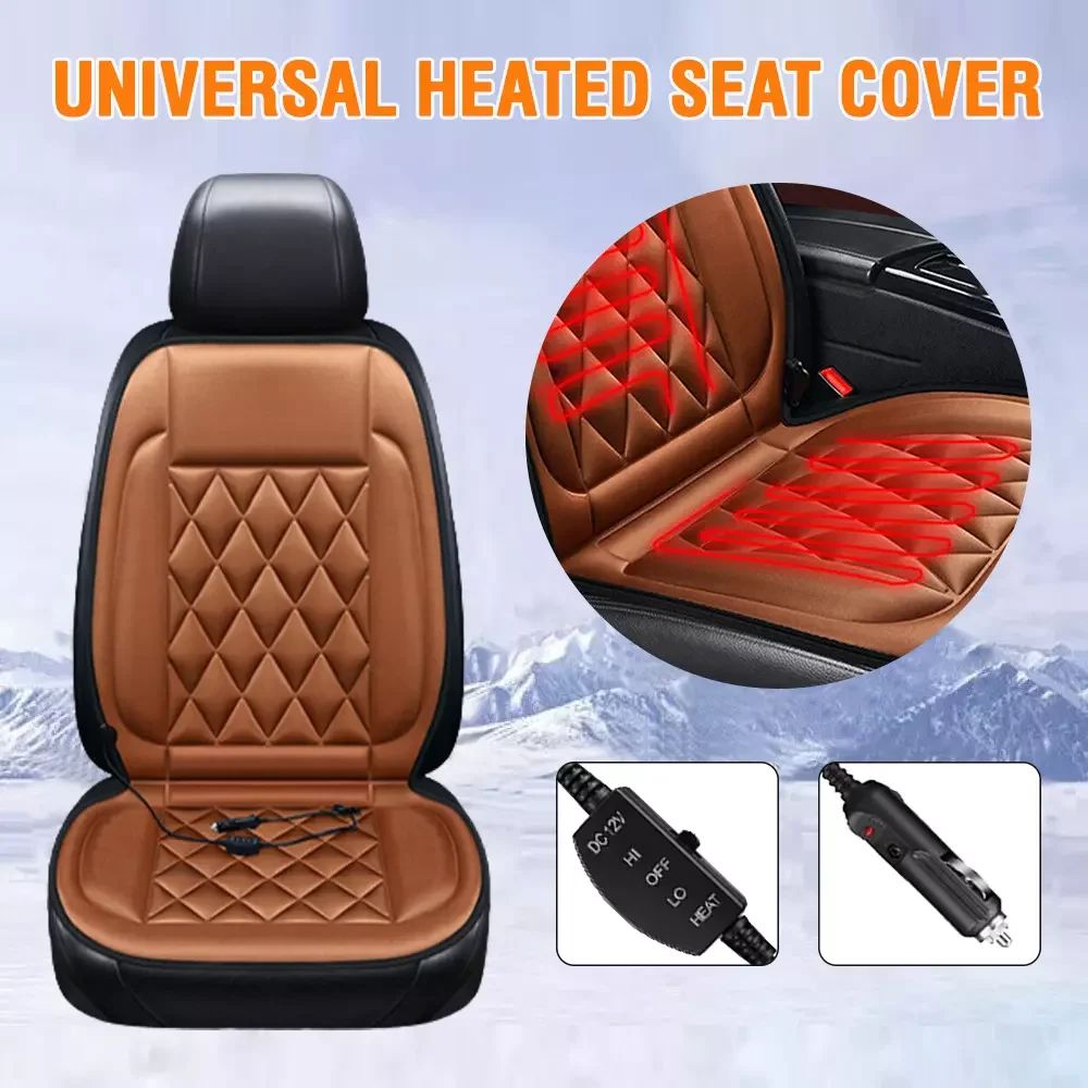 12-24v HeatedCar Seat Cover 30' Fast Car Seat Heater Cloth/Flannel Heated Car Seat Protector 25W Seat Heating Cover Car Seat