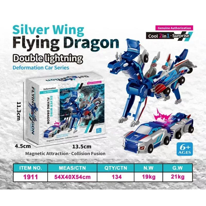 agnetic Dinosaur Transformer Car: A fun toy that transforms from a car into various dinosaurs, providing engaging playtime