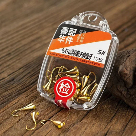 10PCS/lot Stainless Steel Fishing Hook Japan Barbed Overturned Hook Fishing Accessories Supplies Lure Carp Brass Fishing Tackle
