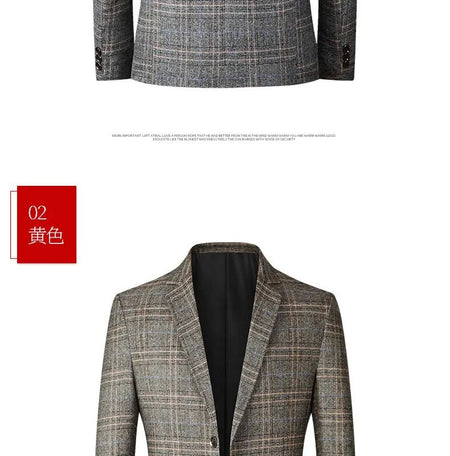 2024 New Spring Autumn Blazers Men Slim Fit British Plaid Formal Suits Male Jackets Party Wedding Business Casual Blazers Men