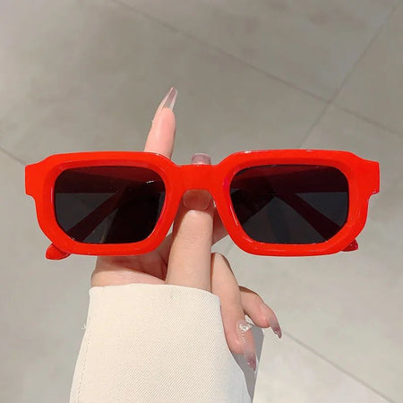 New Men Vintage Rectangle Frame Sunglasses Fashion Retro Sun Glasses Luxury Brand Design Glasses UV400 Eyewear Women Goggles