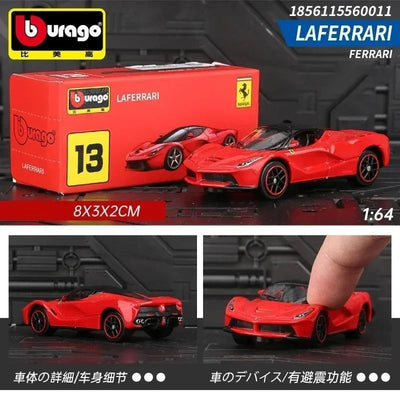 Bburago 1:64 Porsche 911 Gt2 Lamborghini Ferrari SP3 812 1959 Cadillac Miniature Alloy Diecast Car Model Collection Toy Gifts