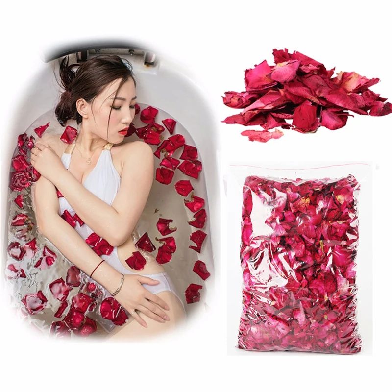 1bag Bath Spa Rose Flower Shower Dry Petal Bathing Body Massager Whitening Relieve Fragrant Dried Rose Petals Natural Flower 10g